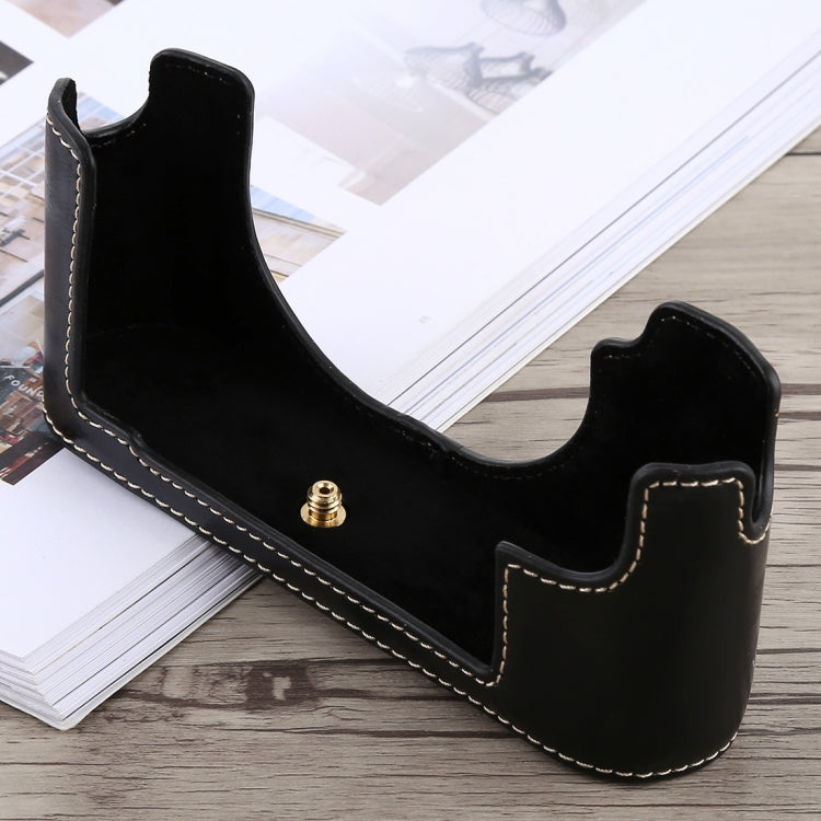 Vivolux | 1/4 inch Draad PU Leer Camera Halve Case Basis voor Leica M10 (Zwart)