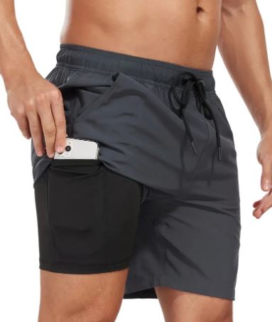 Badehose | Schnell trocknende Stretch-Shorts für Männer mit Handytasche