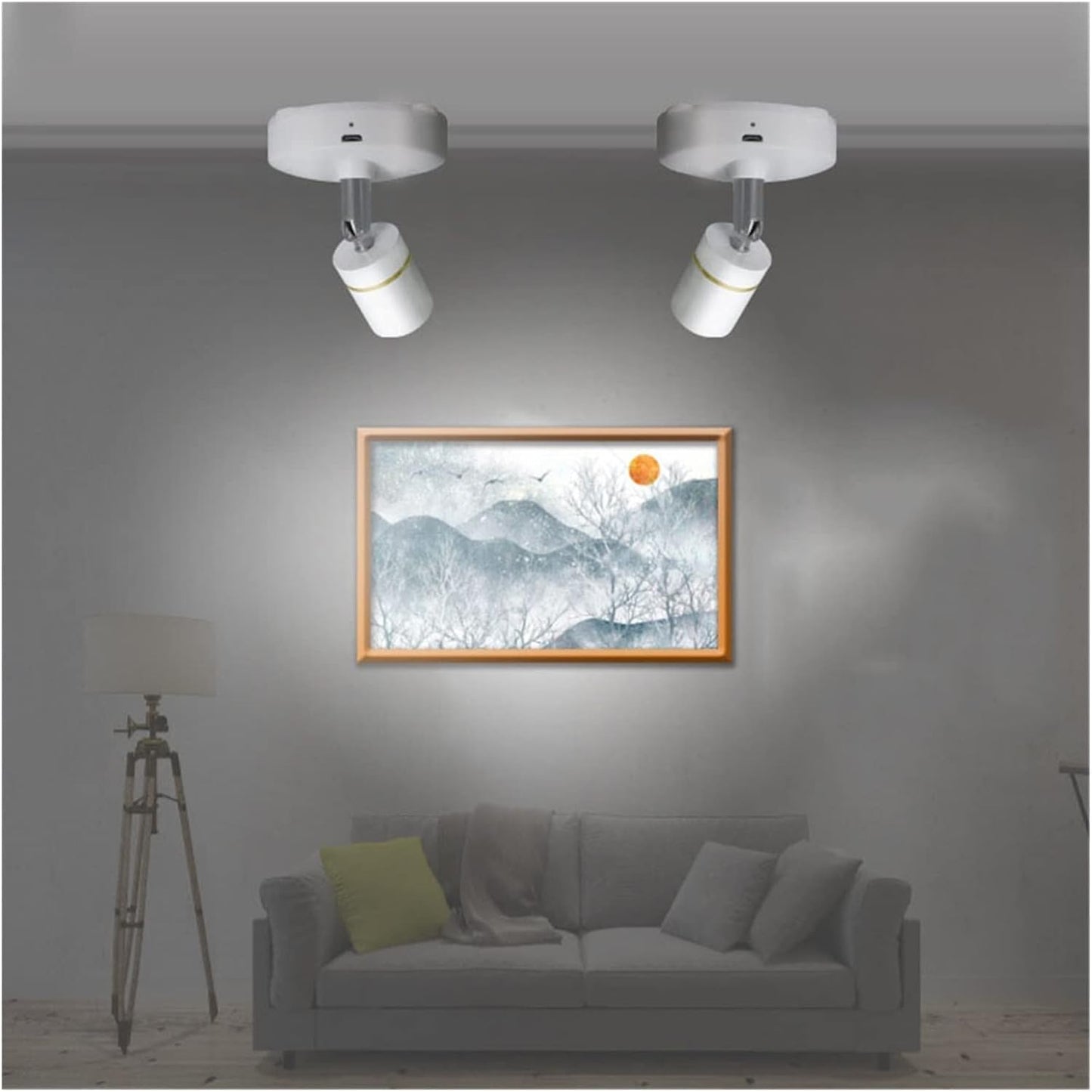 Kabelloser, wiederaufladbarer LED-Strahler und Schreibtischlampe mit Fernbedienung