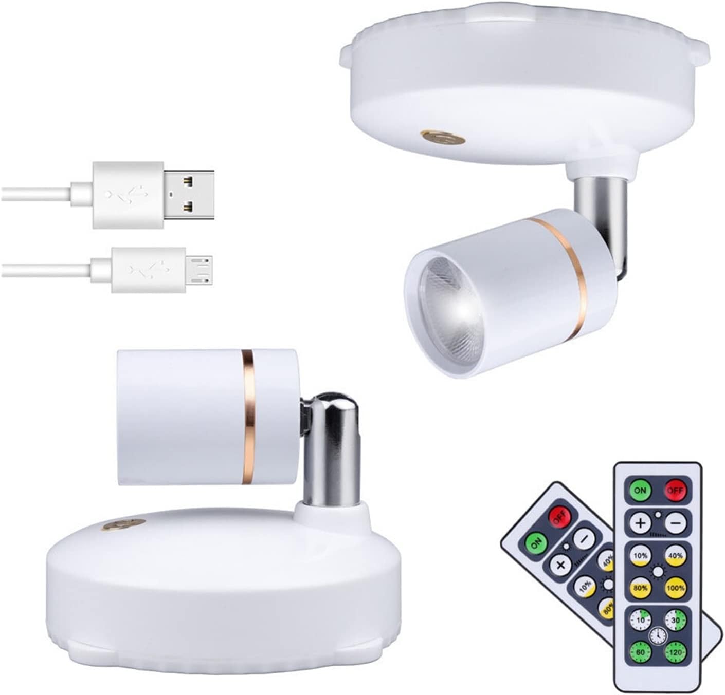 Kabelloser, wiederaufladbarer LED-Strahler und Schreibtischlampe mit Fernbedienung