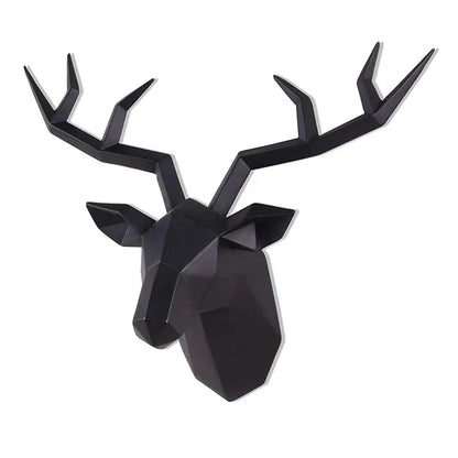 Vivolux | Hirschkopf Skulptur Tier Statue Figuren Wandbehang Kreatives Elch Kunst Geweih Statuette für Bürodeko Wandmontage