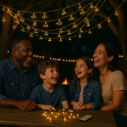 Vivolux | Dekorative Feen-LED-Lichter mit Fernbedienung, flexibler Kupferdraht, innen und außen, warmweiß, 5m/10m/20m