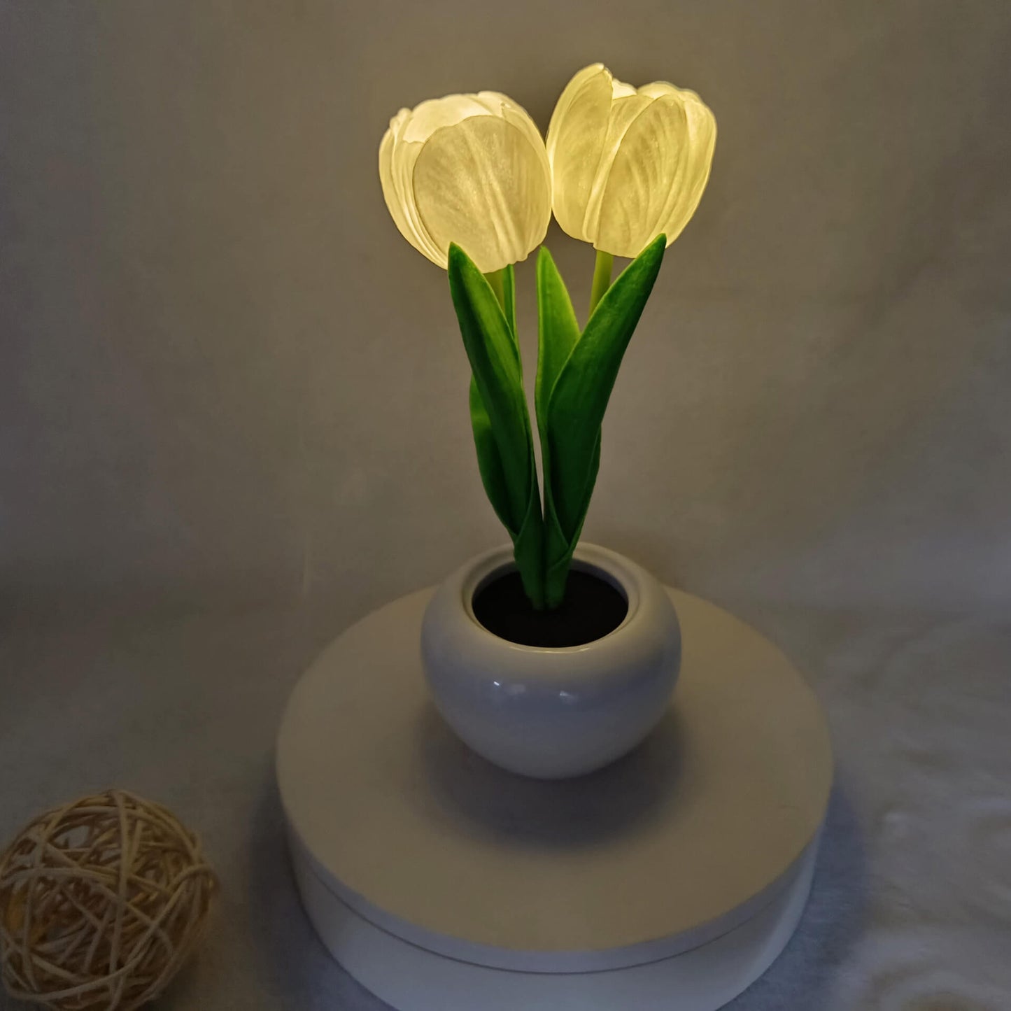 Vivolux | Moderne kreative Simulation Tulpe Pfingstrose LED Nachtlicht Tischlampe