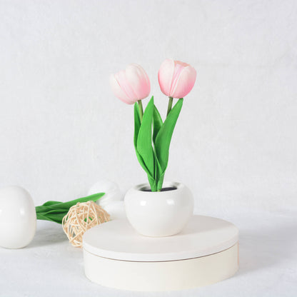 Vivolux | Moderne kreative Simulation Tulpe Pfingstrose LED Nachtlicht Tischlampe