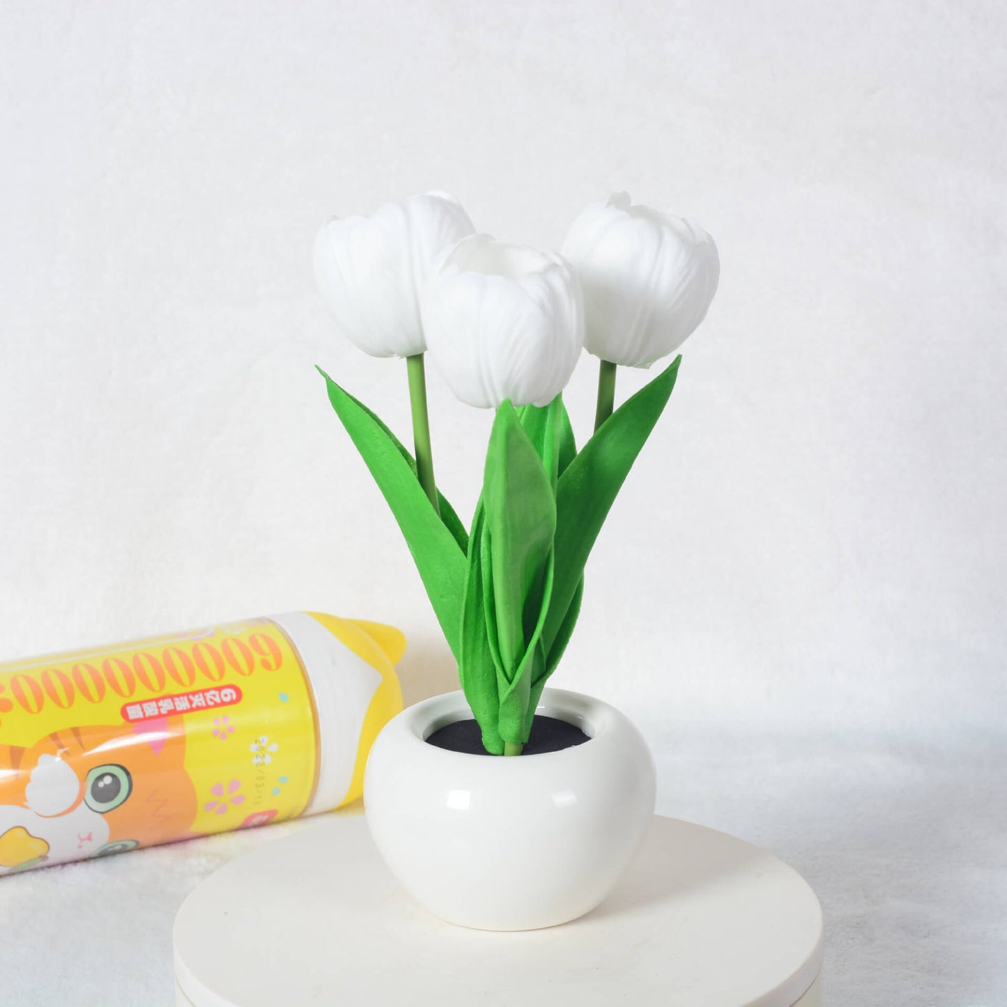 Vivolux | Moderne kreative Simulation Tulpe Pfingstrose LED Nachtlicht Tischlampe