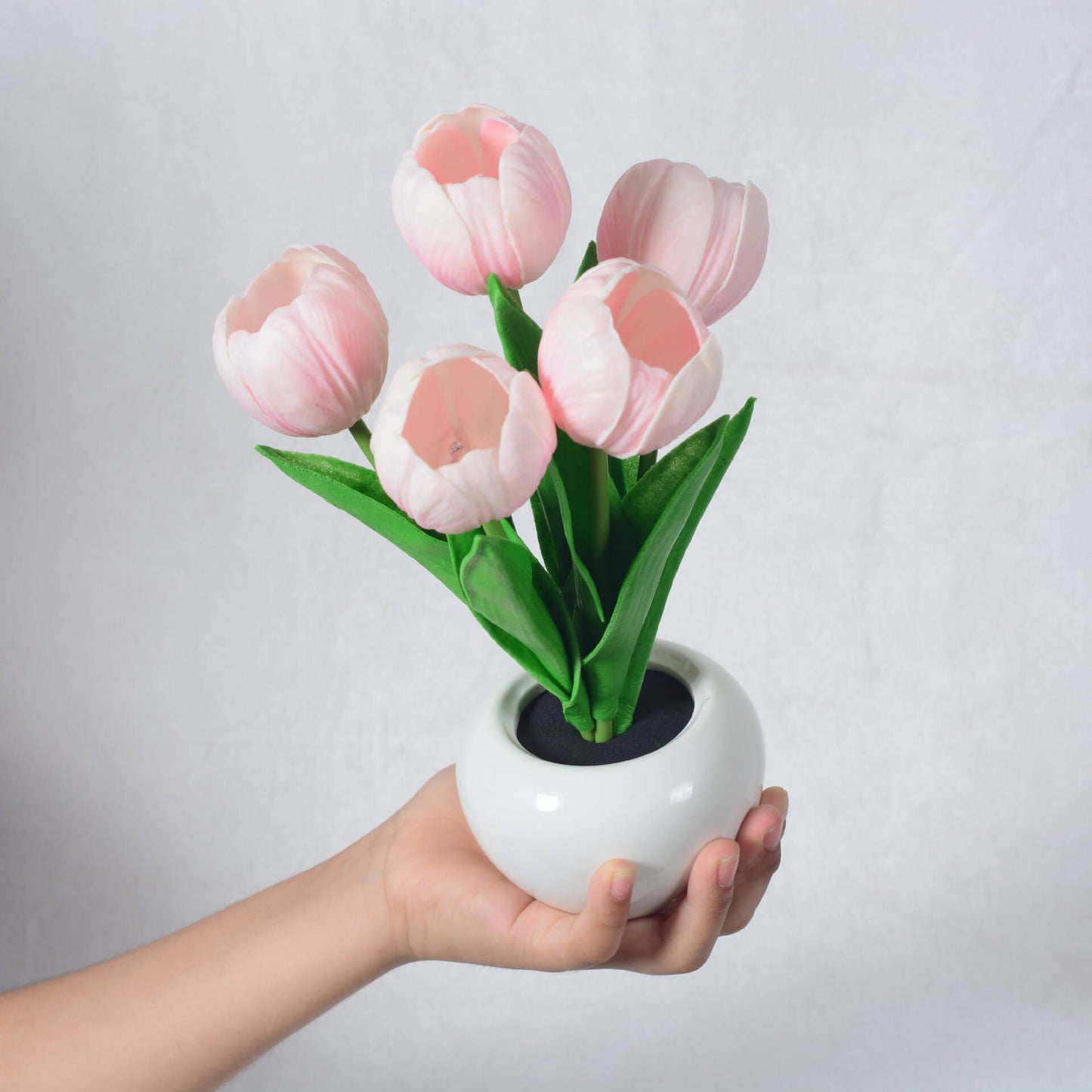 Vivolux | Moderne kreative Simulation Tulpe Pfingstrose LED Nachtlicht Tischlampe