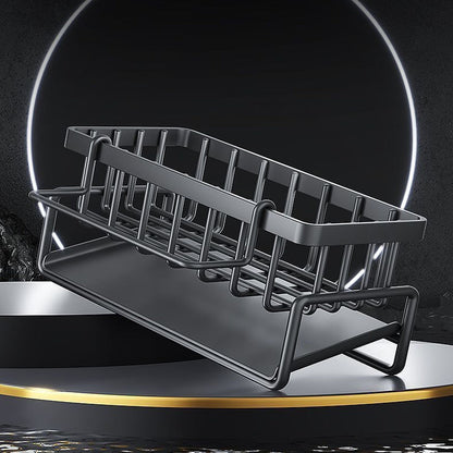 Rostfreier Edelstahl Spülen Organizer Regal - Küchen-Schwamm, Seife, Geschirrtuch Halter Regal Korb