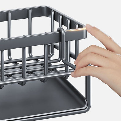 Rostfreier Edelstahl Spülen Organizer Regal - Küchen-Schwamm, Seife, Geschirrtuch Halter Regal Korb