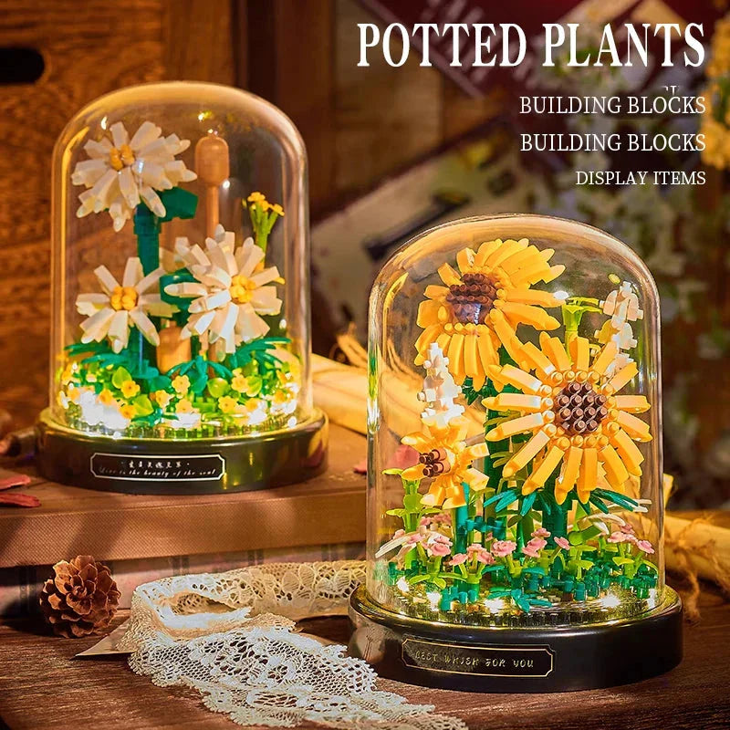 Vivolux | Diy Mikro Blumen Bausteine Mini Ziegel Partikel Ewiges Leben Blumen Heimdekoration Zusammenbau Puzzle Spielzeug Kinder Geschenk