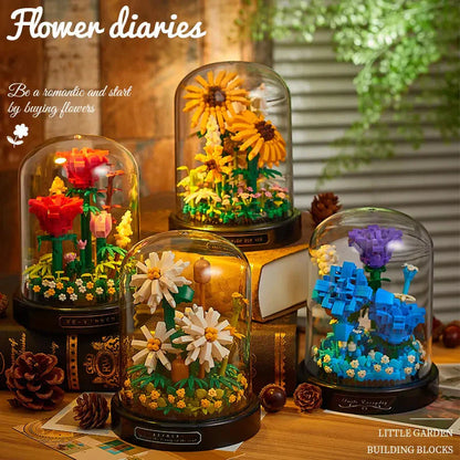 Vivolux | Diy Mikro Blumen Bausteine Mini Ziegel Partikel Ewiges Leben Blumen Heimdekoration Zusammenbau Puzzle Spielzeug Kinder Geschenk