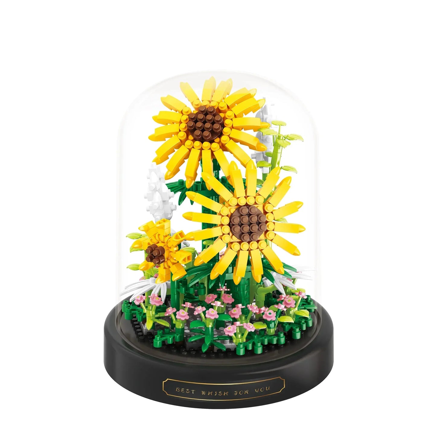 Vivolux | BloomBrick DIY Mikro Blumen Bausteine | Mini Ziegel Puzzle | Heimdekoration & Geschenkidee für Kinder