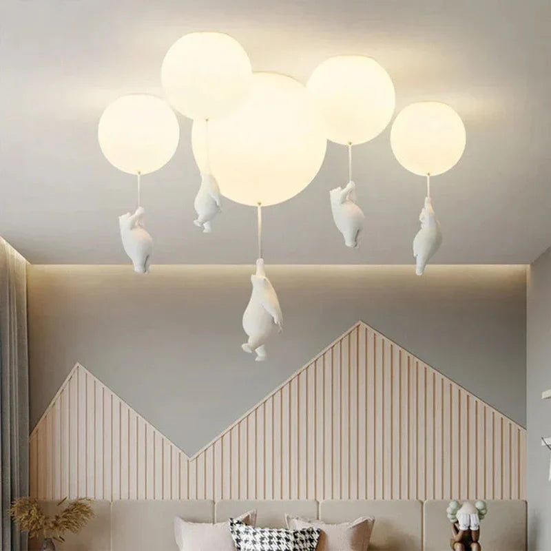 Vivolux | DreamyBear Lampe - Kinder-Deckenlampe mit Bär und Ballon