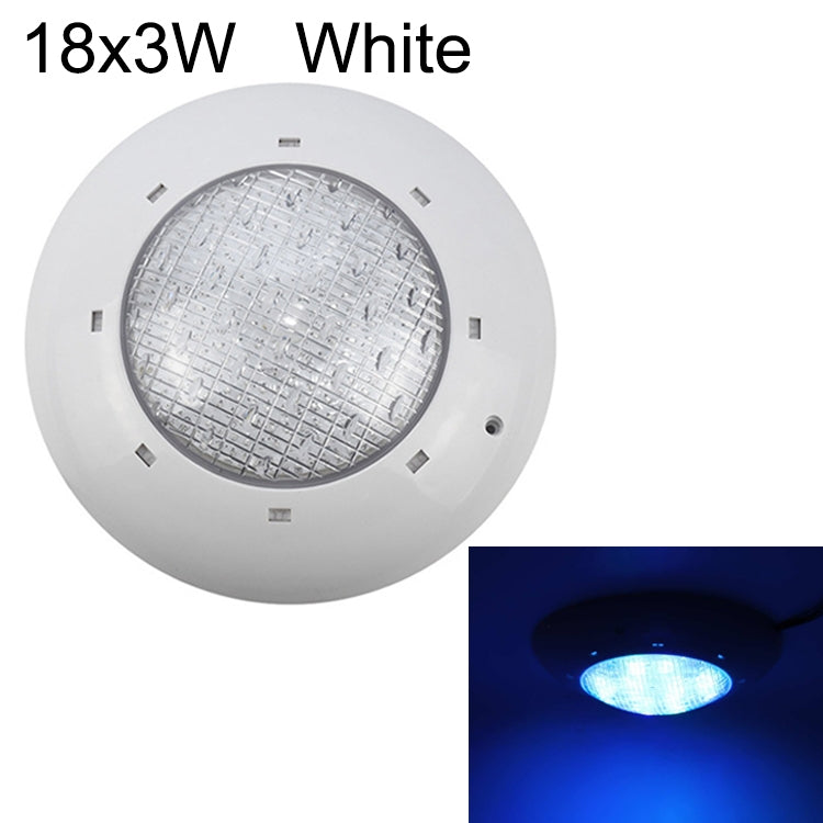 Vivolux | 18x3W ABS Kunststoff Schwimmbad Wandlampe Unterwasserlicht (Weiß)