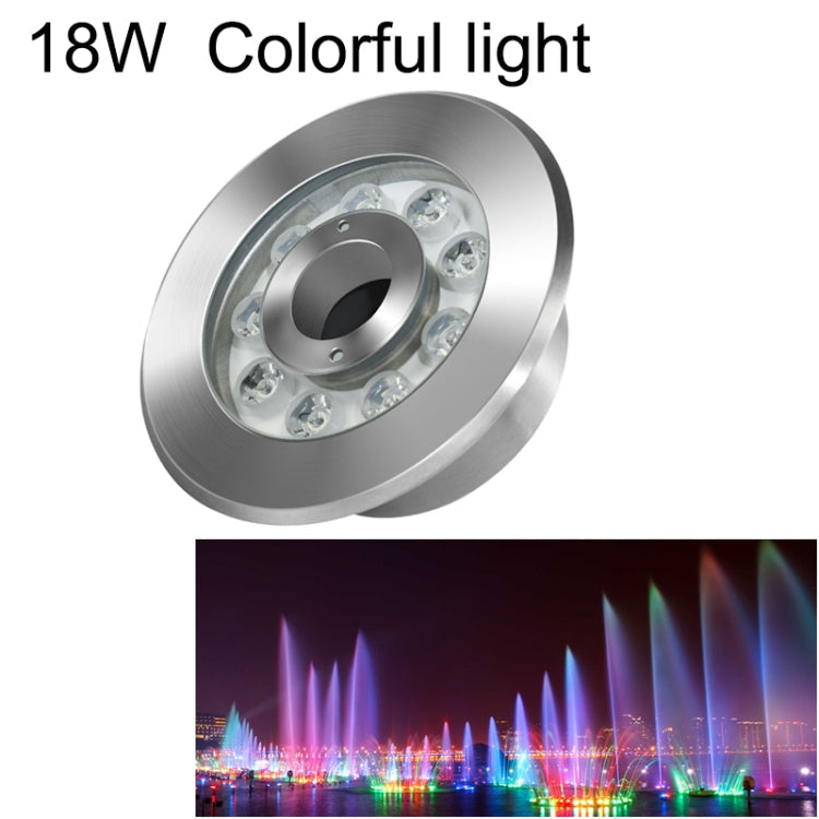 Vivolux | 18W Landschaft Farbige Farbwechsel Ring LED Edelstahl Unterwasser Brunnen Licht (Bunt)