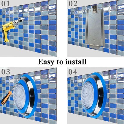 Vivolux | 18W LED Edelstahl Wandmontierte Poollicht Landschaft Unterwasserlicht (Buntes Licht)