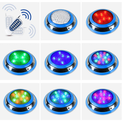 Vivolux | 15W LED Edelstahl Wandmontierte Poolbeleuchtung Landschaft Unterwasserlicht (Buntes Licht + Fernbedienung)