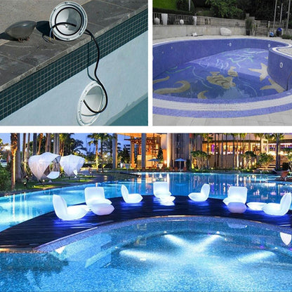 Vivolux | 18W LED Einbau Schwimmbadlicht Unterwasserlichtquelle (Warmes Weißes Licht)