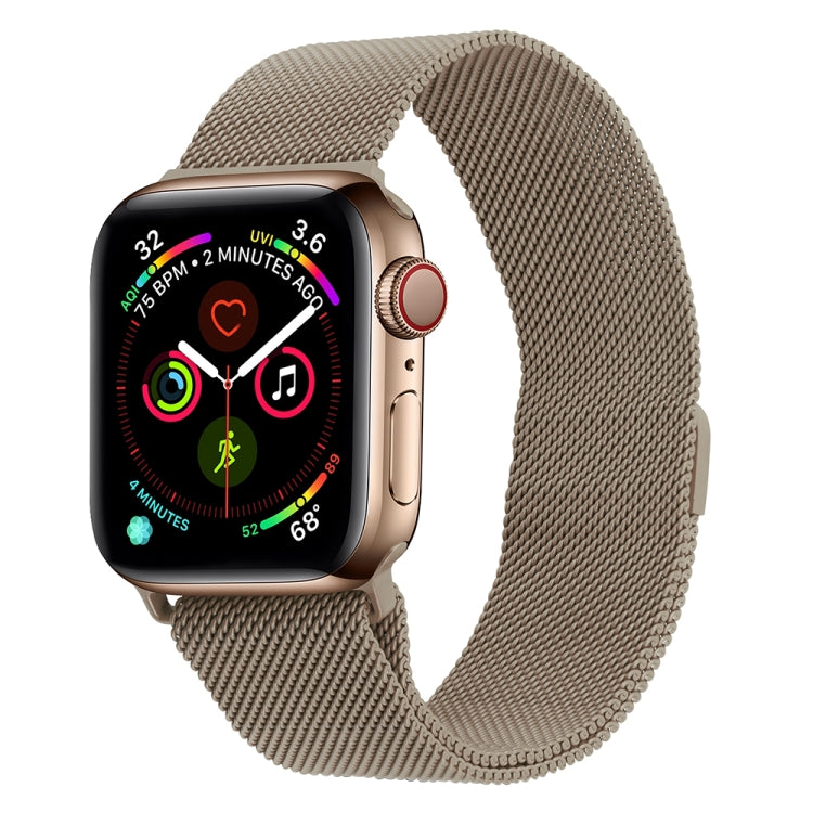 Vivolux | Frerndorf | Milanese Edelstahl-Uhrenarmband für Apple Watch Series 9&8&7 41 mm / SE 3&SE 2&6&SE&5&4 40 mm / 3&2&1 38 mm (Vintage Gold)