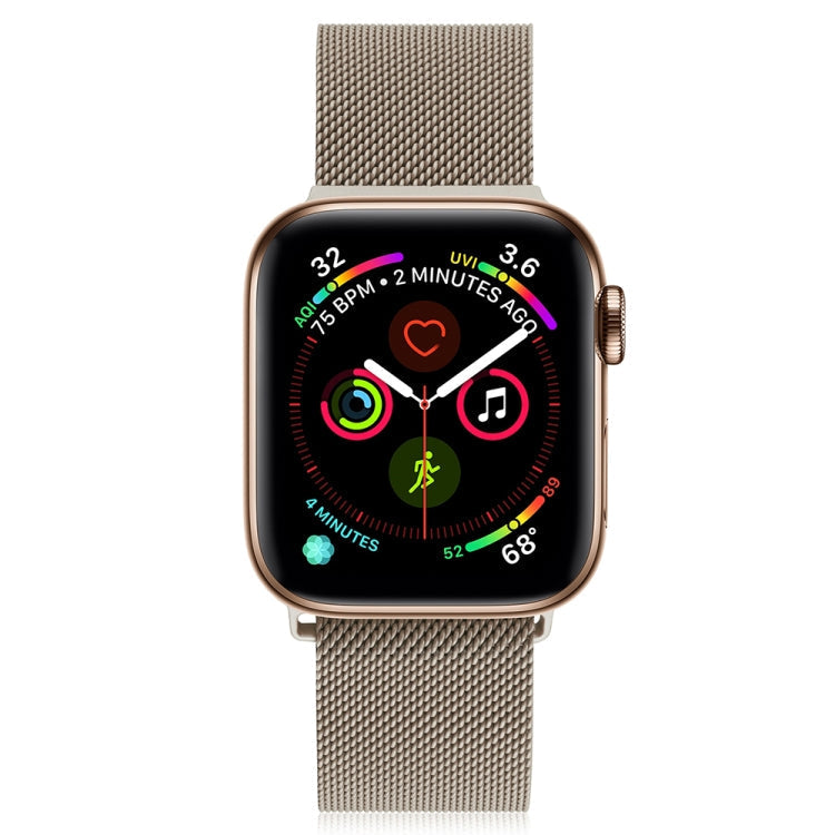 Vivolux | Frerndorf | Milanese Edelstahl-Uhrenarmband für Apple Watch Series 9&8&7 41 mm / SE 3&SE 2&6&SE&5&4 40 mm / 3&2&1 38 mm (Vintage Gold)