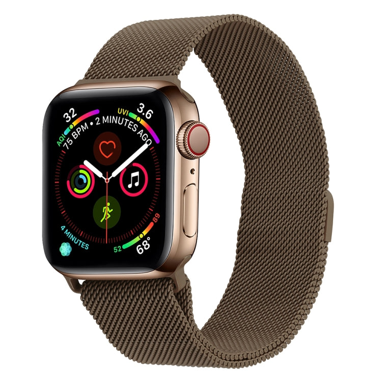 Vivolux | Frerndorf | Milanese Edelstahl-Uhrenarmband für Apple Watch Serie 9&8&7 41mm / SE 3&SE 2&6&SE&5&4 40mm / 3&2&1 38mm (Braun)