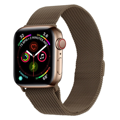 Vivolux | Frerndorf | Milanese Edelstahl-Uhrenarmband für Apple Watch Serie 9&8&7 41mm / SE 3&SE 2&6&SE&5&4 40mm / 3&2&1 38mm (Braun)