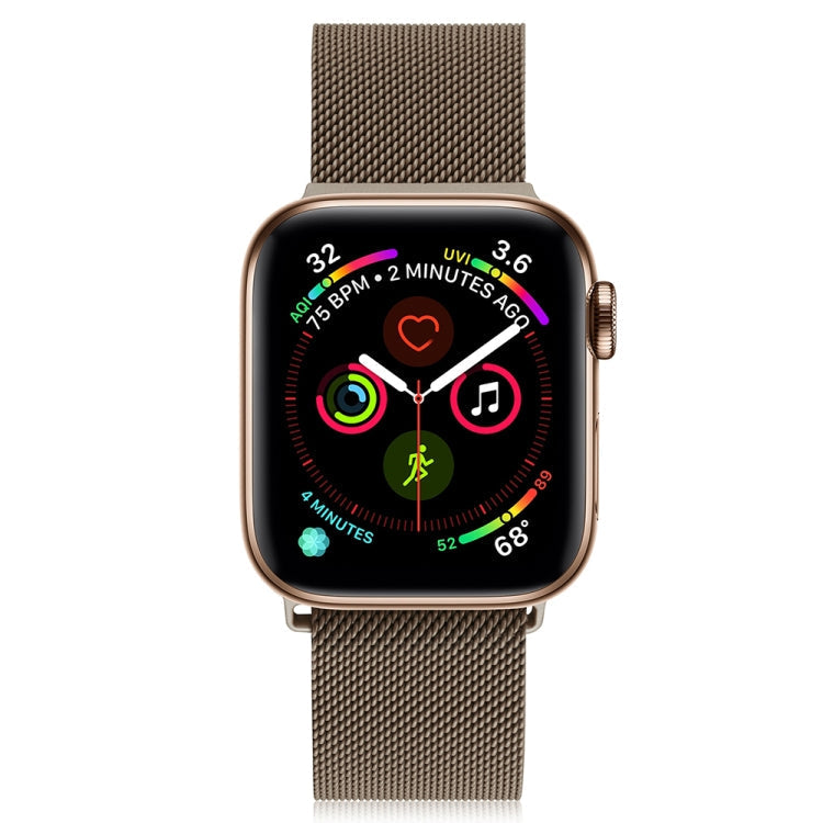 Vivolux | Frerndorf | Milanese Edelstahl-Uhrenarmband für Apple Watch Serie 9&8&7 41mm / SE 3&SE 2&6&SE&5&4 40mm / 3&2&1 38mm (Braun)