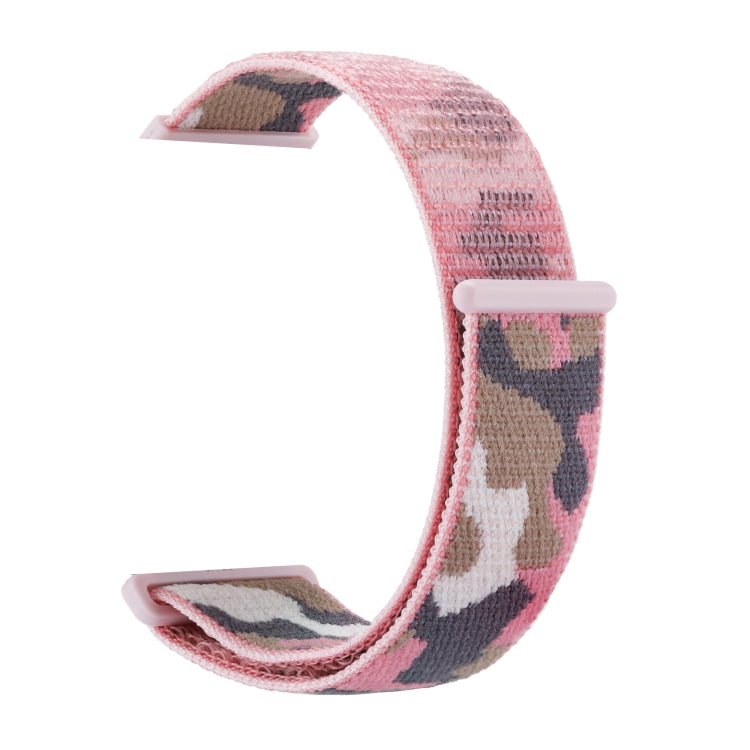 Vivolux | Frerndorf | Nylon Loop-Uhrenarmband für Apple Watch Ultra 49mm & Watch Ultra 2 49mm / Series 9 & 8 & 7 45mm / SE 3 & SE 2 & 6 & SE & 5 & 4 44mm / 3 & 2 & 1 42mm (Rosa Camouflage)