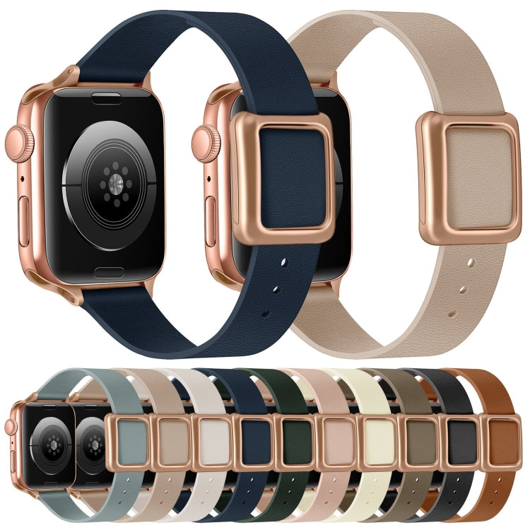 Vivolux | Frerndorf | Magnetische Roségold Quadrat Schnalle Uhrband für Apple Watch Series 9&8&7 41mm / SE 3&SE 2&6&SE&5&4 40mm / 3&2&1 38mm (Mitternachtsblau)