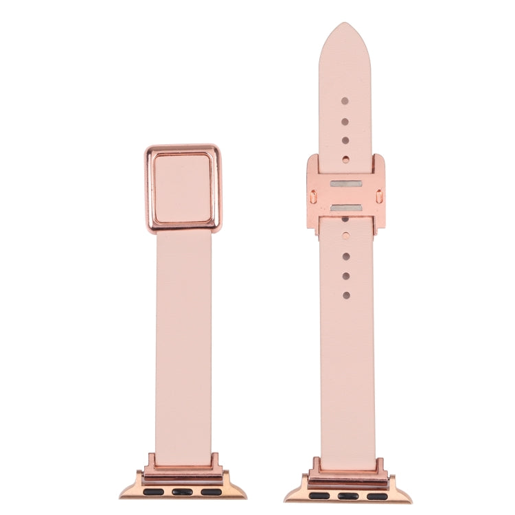 Vivolux | Frerndorf | Magnetische Roségold Quadrat Schnalle Uhrband für Apple Watch Series 9&8&7 41mm / SE 3&SE 2&6&SE&5&4 40mm / 3&2&1 38mm (Mitternachtsblau)