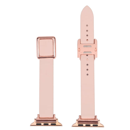 Vivolux | Frerndorf | Magnetische Roségold Quadrat Schnalle Uhrband für Apple Watch Series 9&8&7 41mm / SE 3&SE 2&6&SE&5&4 40mm / 3&2&1 38mm (Mitternachtsblau)
