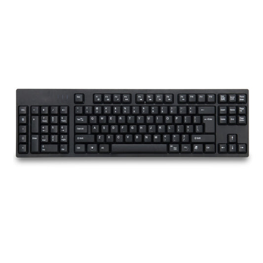 Vivolux | Verdrahtete USB-Linkshänder-Tastatur mit Dual-HUB-Funktion (Schwarz)