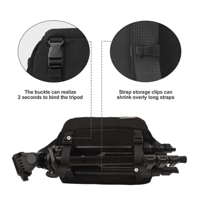 Vivolux | Cwatcun D67 Crossbody Kamera Tasche Fotografie Objektiv Schultertasche, Größe: 22 x 15 x 15cm S(Black)