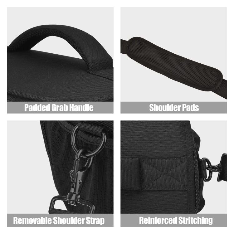Vivolux | Cwatcun D67 Crossbody Kamera Tasche Fotografie Objektiv Schultertasche, Größe: 22 x 15 x 15cm S(Black)