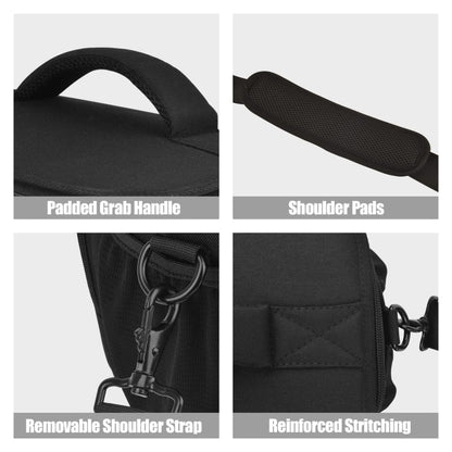 Vivolux | Cwatcun D67 Crossbody Kamera Tasche Fotografie Objektiv Schultertasche, Größe: 22 x 15 x 15cm S(Black)