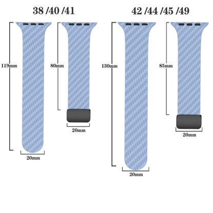 Vivolux | Für Apple Watch Ultra 2 49mm Kohlefaser Magnetische Schwarze Schnalle Armband (Hellblau Schwarz)