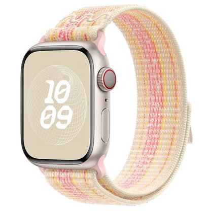 Vivolux | Für Apple Watch Series 5 40mm Loop Nylon Uhrenarmband (Starlight Gelb Pink)