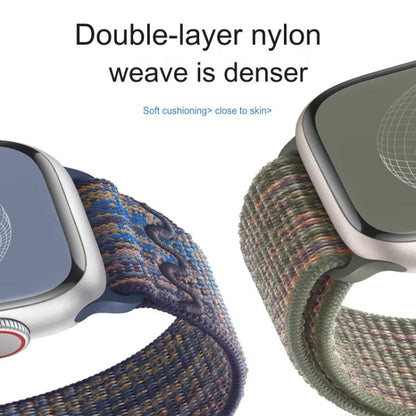 Vivolux | Für Apple Watch Series 5 40mm Loop Nylon Uhrenarmband (Starlight Gelb Pink)