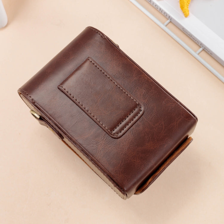 Vivolux | For FUJIFILM X100VI Full Body Leather Camera Case Bag with Strap(Coffee)
