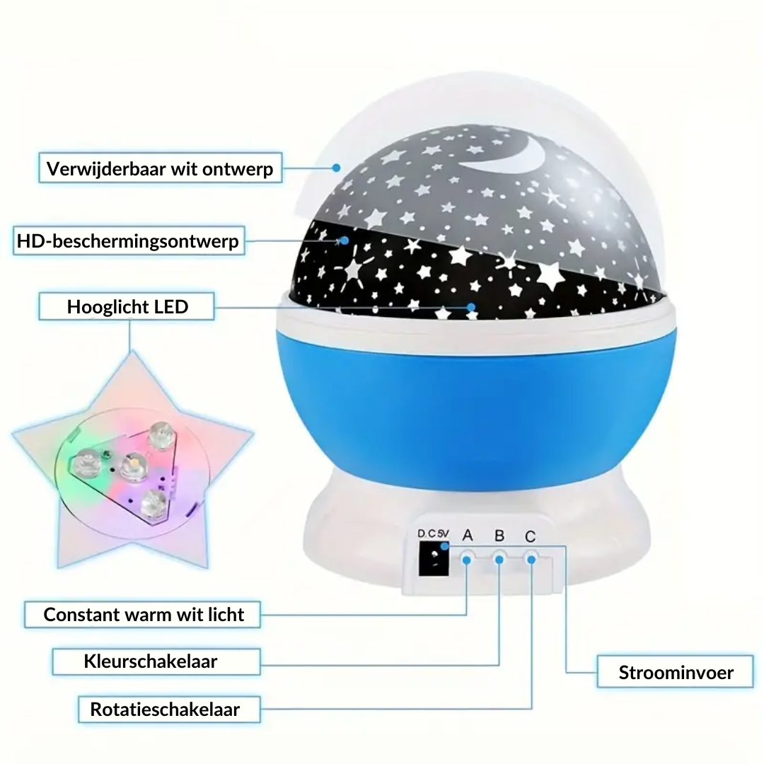 Vivolux | Sternenprojektor Nachttischlampe - Luna