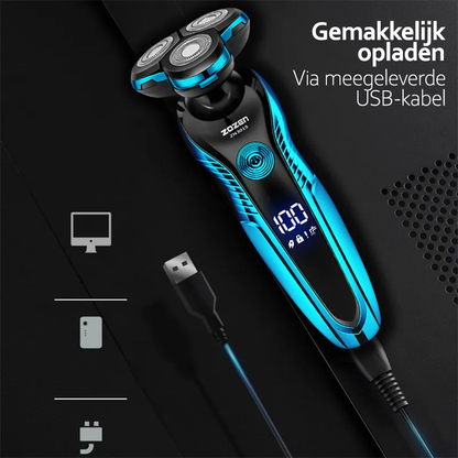 Elektrischer Rasierer für Männer | Nass/Trocken Rasur | USB Wiederaufladbar | Schnellladefunktion
