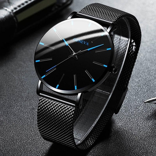 Vivolux | Elegante Herren-Quartz-Uhr mit minimalistischem Design – Rostfreier Stahl