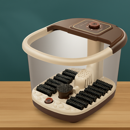 Vivolux | Elektrischer Wasserfußmassagegerät mit Heizung und Massagerollen – Ergonomisches Fußmassagegerät für das Home Spa