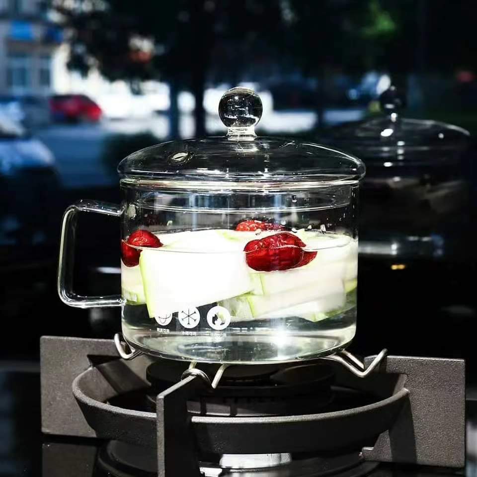 Vivolux | Glas hitzebeständiger Kochtopf