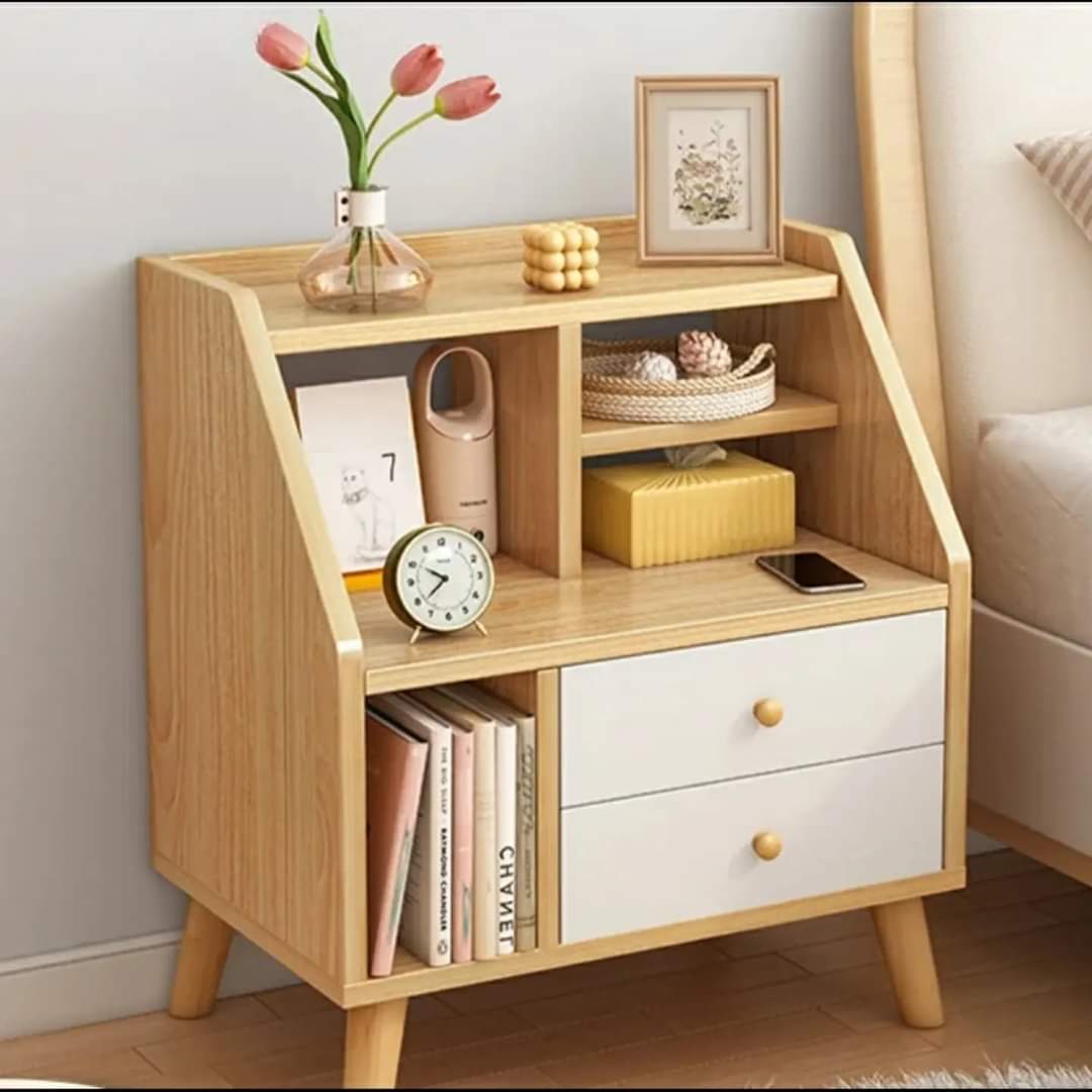 Vivolux | Holz-Nachttisch mit Schublade