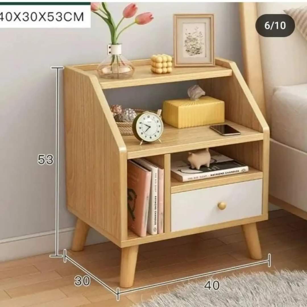 Vivolux | Holz-Nachttisch mit Schublade