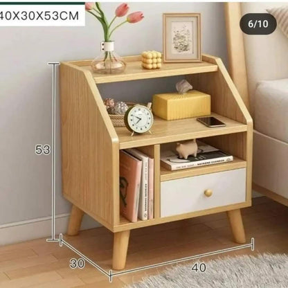 Vivolux | Holz-Nachttisch mit Schublade