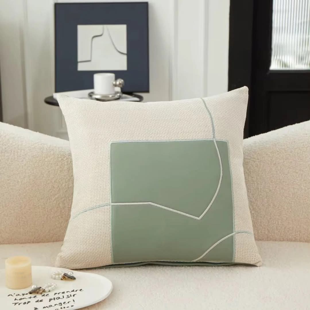 Vivolux | Geometrische Stickerei Kissenbezug