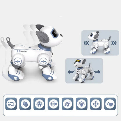 Vivolux | Roboter-Elektronikhund, Stunt-Hund, Sprachbefehl, programmierbarer Berührungssinn, Musiklied, Roboterhund für Kinderspielzeug