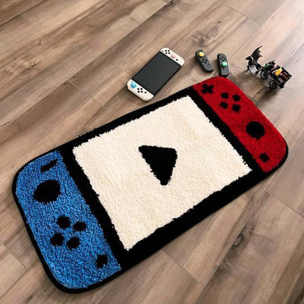 Vivolux | Spielcontroller-förmiger Faux-Kaschmir-gedruckter Teppich
