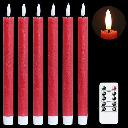 Vivolux | Flammenlose flackernde Spitzkerzen mit 2 Fernbedienungen und Timer, echtes Wachs 3D Docht Licht Fensterkerzen batteriebetrieben, Weihnachtsheim Hochzeitsdeko